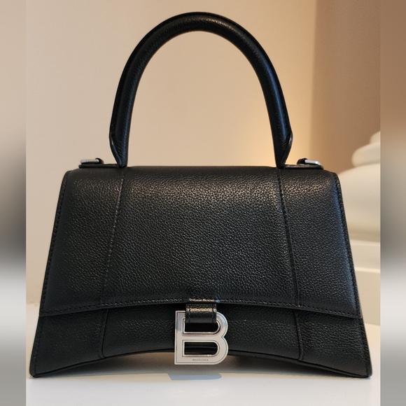 Balenciaga Hourglass Small Top Handle Crossbody Calf Leather Black bag - Picture 5 of 16
